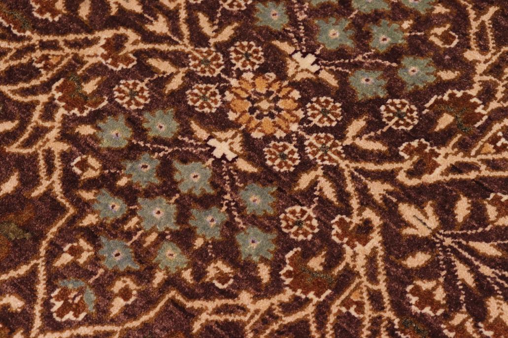 handmade Traditional  Brown Ivory Hand Knotted RECTANGLE 100% WOOL area rug 8'X10'