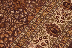 handmade Traditional  Brown Ivory Hand Knotted RECTANGLE 100% WOOL area rug 8'X10'