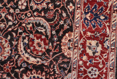 handmade Traditional Kafkaz Black Red Hand Knotted RECTANGLE 100% WOOL area rug 5x8