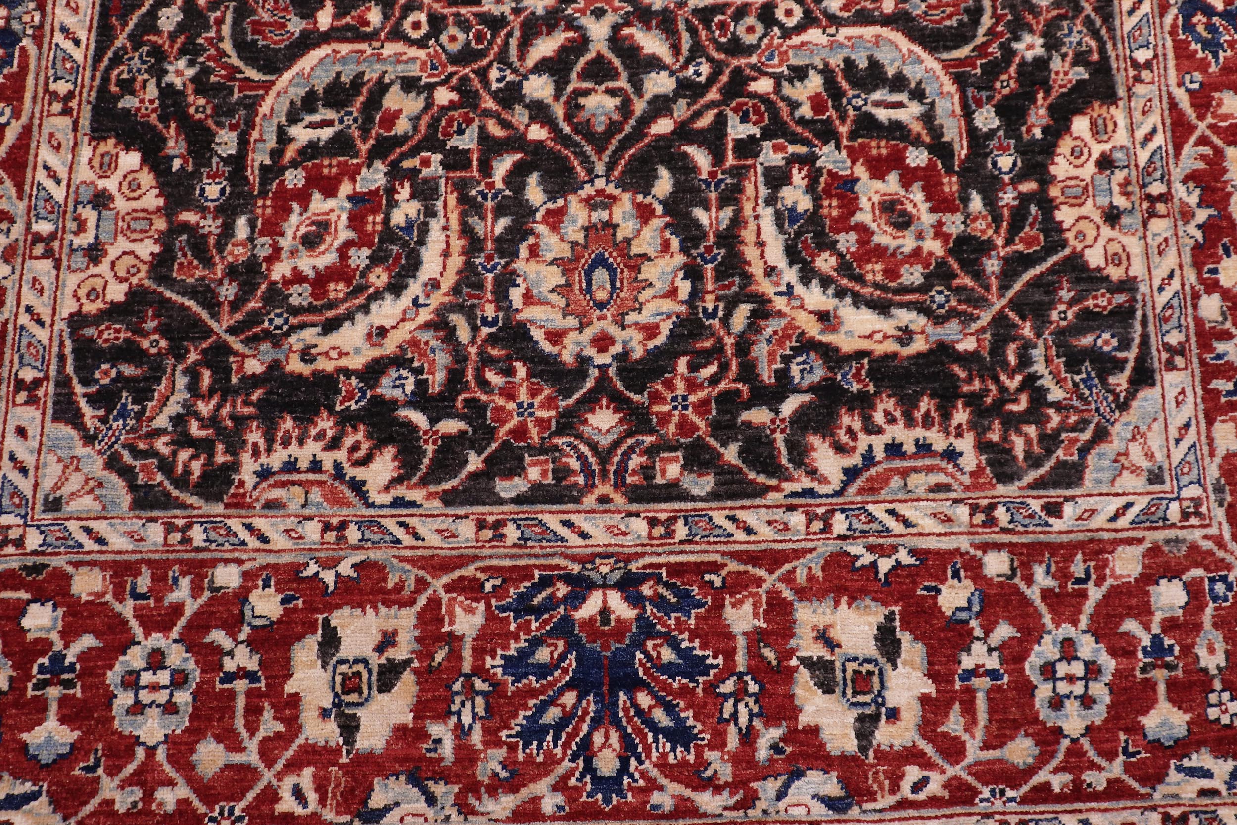 handmade Traditional Kafkaz Black Red Hand Knotted RECTANGLE 100% WOOL area rug 5x8