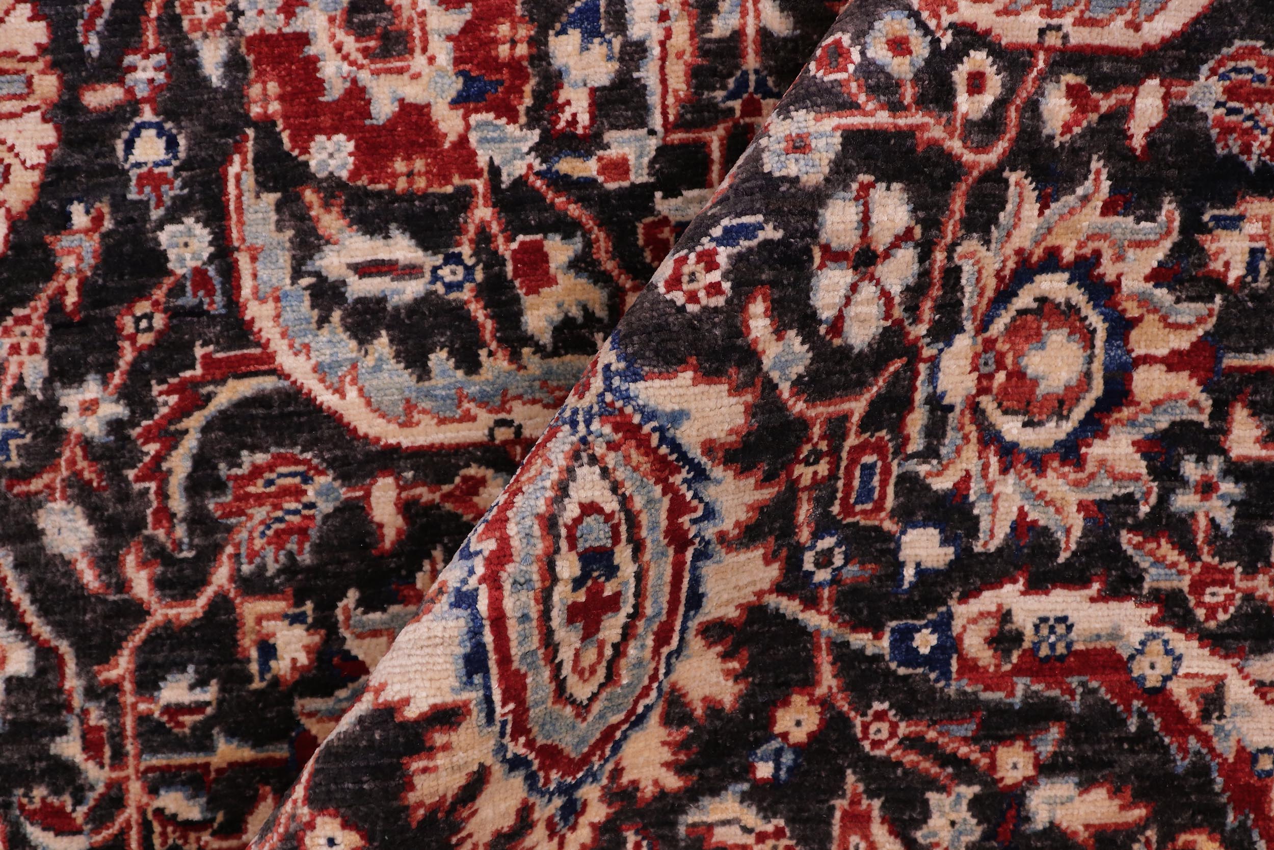 handmade Traditional Kafkaz Black Red Hand Knotted RECTANGLE 100% WOOL area rug 5x8