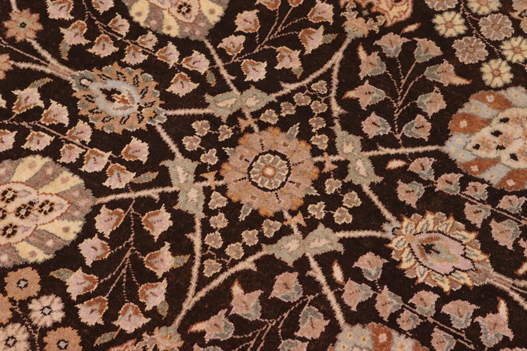 handmade Traditional  Brown Tan Hand Knotted RECTANGLE 100% WOOL area rug 8'X10'