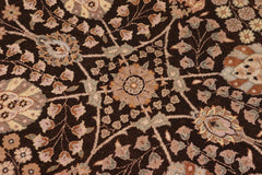 handmade Traditional  Brown Tan Hand Knotted RECTANGLE 100% WOOL area rug 8'X10'