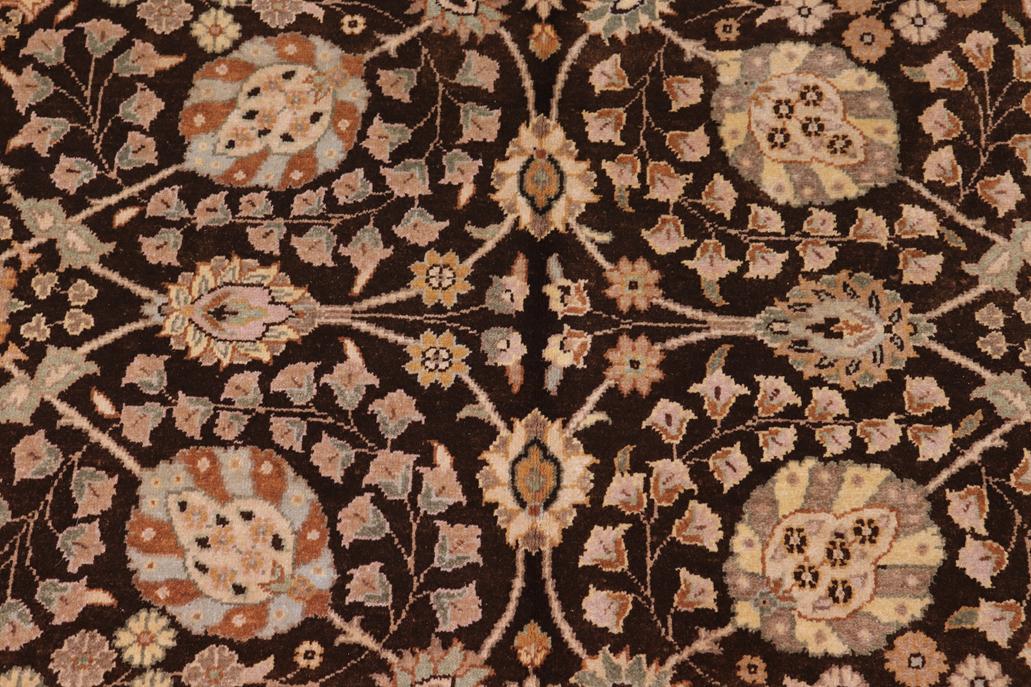 handmade Traditional  Brown Tan Hand Knotted RECTANGLE 100% WOOL area rug 8'X10'