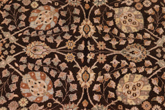 handmade Traditional  Brown Tan Hand Knotted RECTANGLE 100% WOOL area rug 8'X10'