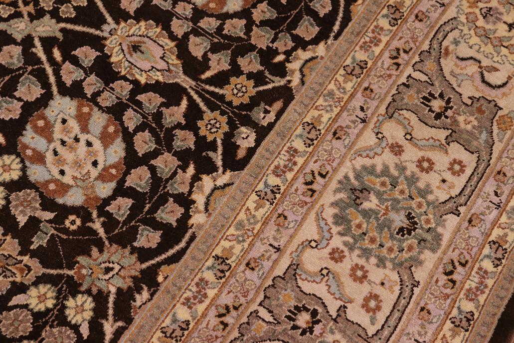 handmade Traditional  Brown Tan Hand Knotted RECTANGLE 100% WOOL area rug 8'X10'