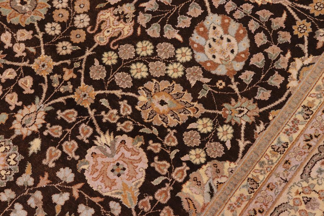 handmade Traditional  Brown Tan Hand Knotted RECTANGLE 100% WOOL area rug 8'X10'