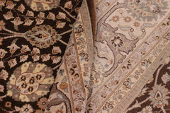 handmade Traditional  Brown Tan Hand Knotted RECTANGLE 100% WOOL area rug 8'X10'