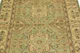 handmade Traditional Kafkaz Lt. Green Ivory Hand Knotted RECTANGLE 100% WOOL area rug 4 x 6