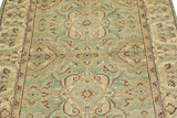 handmade Traditional Kafkaz Lt. Green Ivory Hand Knotted RECTANGLE 100% WOOL area rug 4 x 6