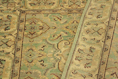 handmade Traditional Kafkaz Lt. Green Ivory Hand Knotted RECTANGLE 100% WOOL area rug 4X6
