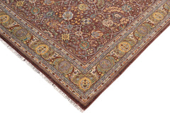 handmade Traditional Design Brown Green Hand Knotted RECTANGLE 100% WOOL area rug 8'X10'