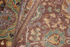 handmade Traditional Design Brown Green Hand Knotted RECTANGLE 100% WOOL area rug 8'X10'