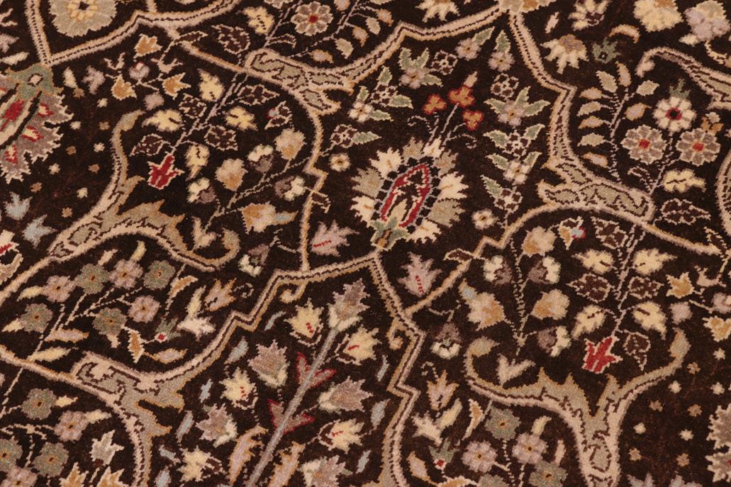 handmade Traditional Tabriz Brown Tan Hand Knotted RECTANGLE 100% WOOL area rug 8'X10'