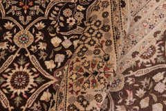 handmade Traditional Tabriz Brown Tan Hand Knotted RECTANGLE 100% WOOL area rug 8'X10'