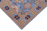 handmade Traditional Kafkaz Lt. Blue Blue Hand Knotted SQUARE 100% WOOL area rug 12 x 12