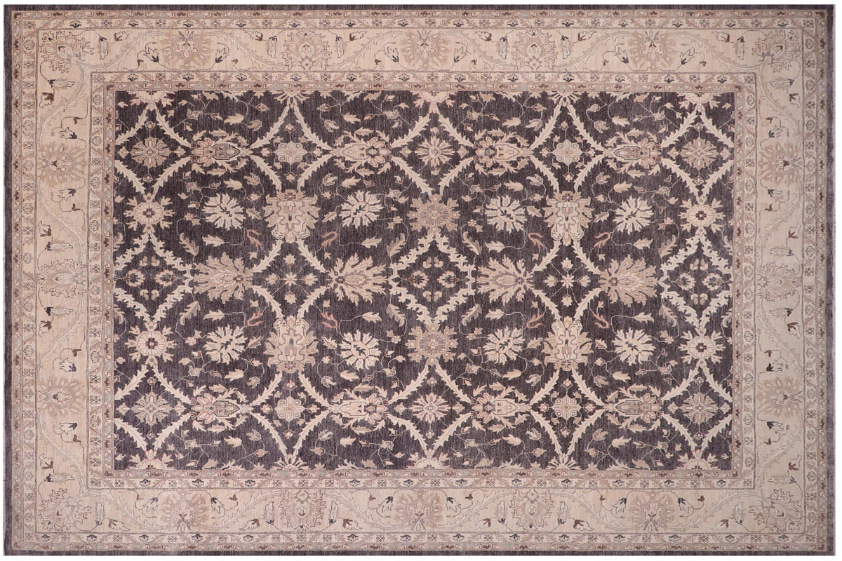handmade Transitional Kafkaz Charcoal Tan Hand Knotted RECTANGLE 100% WOOL area rug 12' x 15'