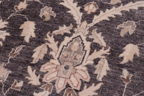 handmade Transitional Kafkaz Charcoal Tan Hand Knotted RECTANGLE 100% WOOL area rug 12' x 15'
