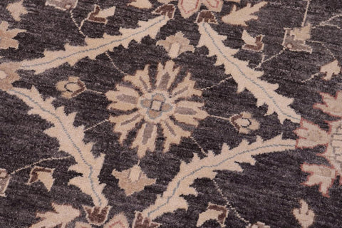 handmade Traditional Kafkaz Charcoal Tan Hand Knotted RECTANGLE 100% WOOL area rug 12X15