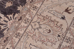 handmade Traditional Kafkaz Charcoal Tan Hand Knotted RECTANGLE 100% WOOL area rug 12X15