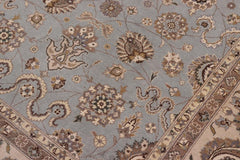 handmade Traditional Veg Dye Lt. Blue Lt. Tan Hand Knotted RECTANGLE 100% WOOL area rug 8'X10'