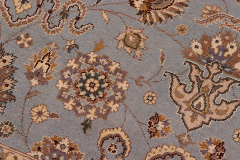 handmade Transitional Veg Dye Lt. Blue Lt. Tan Hand Knotted RECTANGLE 100% WOOL area rug 8' x 10'