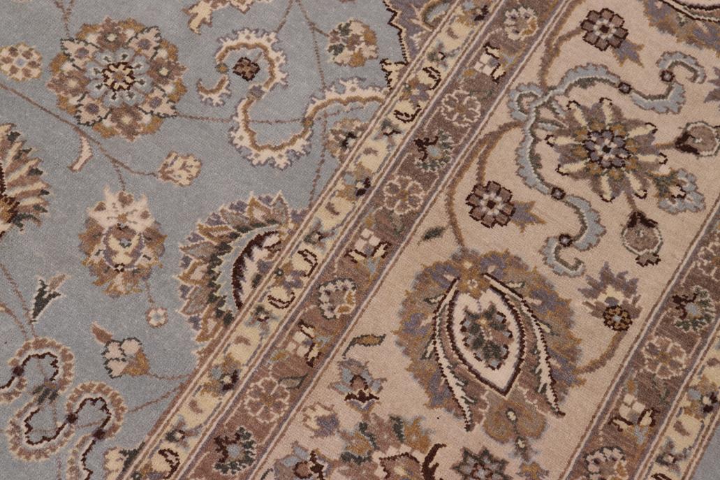 handmade Traditional Veg Dye Lt. Blue Lt. Tan Hand Knotted RECTANGLE 100% WOOL area rug 8'X10'