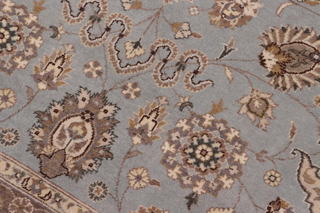 handmade Traditional Veg Dye Lt. Blue Lt. Tan Hand Knotted RECTANGLE 100% WOOL area rug 8'X10'