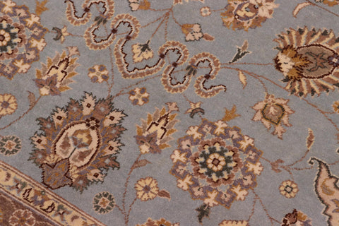 handmade Transitional Veg Dye Lt. Blue Lt. Tan Hand Knotted RECTANGLE 100% WOOL area rug 8' x 10'