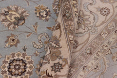 handmade Traditional Veg Dye Lt. Blue Lt. Tan Hand Knotted RECTANGLE 100% WOOL area rug 8'X10'