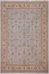 handmade Traditional Veg Dye Lt. Blue Lt. Tan Hand Knotted RECTANGLE 100% WOOL area rug 8'X10'