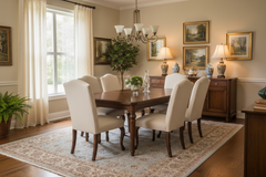 Turkish Knotted Istanbul Marcia Blue/Tan Wool Rug - 8'3''X10'1''