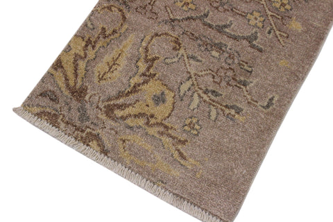 handmade Modern Kafkaz Gold Gold Hand Knotted RECTANGLE 100% WOOL area rug 2' x 3'