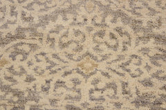 handmade Transitional Kafkaz Gray Ivory Hand Knotted RECTANGLE 100% WOOL area rug 8X10