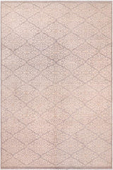 handmade Transitional Kafkaz Gray Ivory Hand Knotted RECTANGLE 100% WOOL area rug 8X10