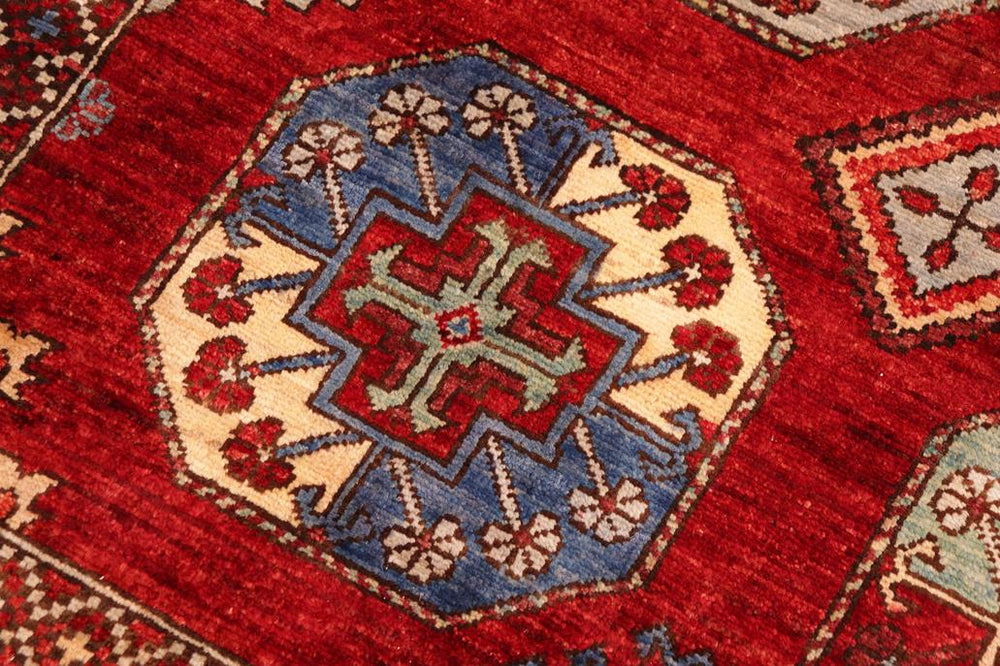 handmade Transitional Kafkaz Red Rust Hand Knotted RECTANGLE 100% WOOL area rug 6X8