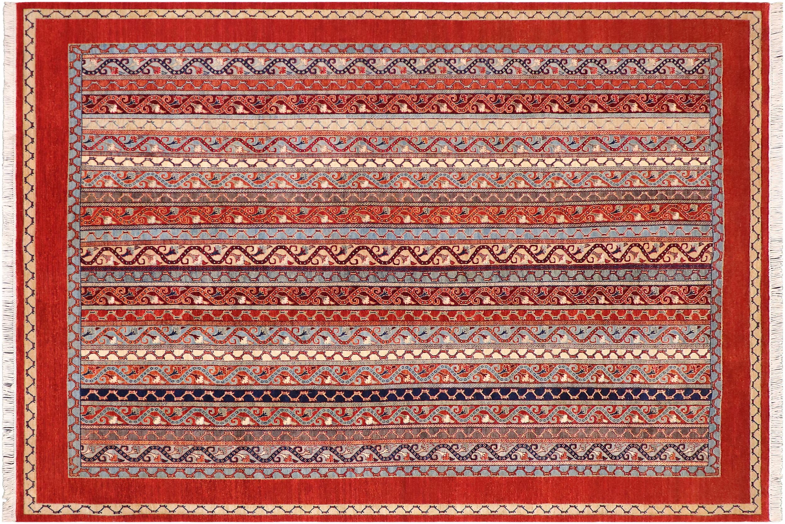 handmade Transitional Shawl Red Rust Hand Knotted RECTANGLE 100% WOOL area rug 9x12
