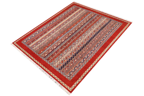 handmade Transitional Shawl Red Rust Hand Knotted RECTANGLE 100% WOOL area rug 9x12