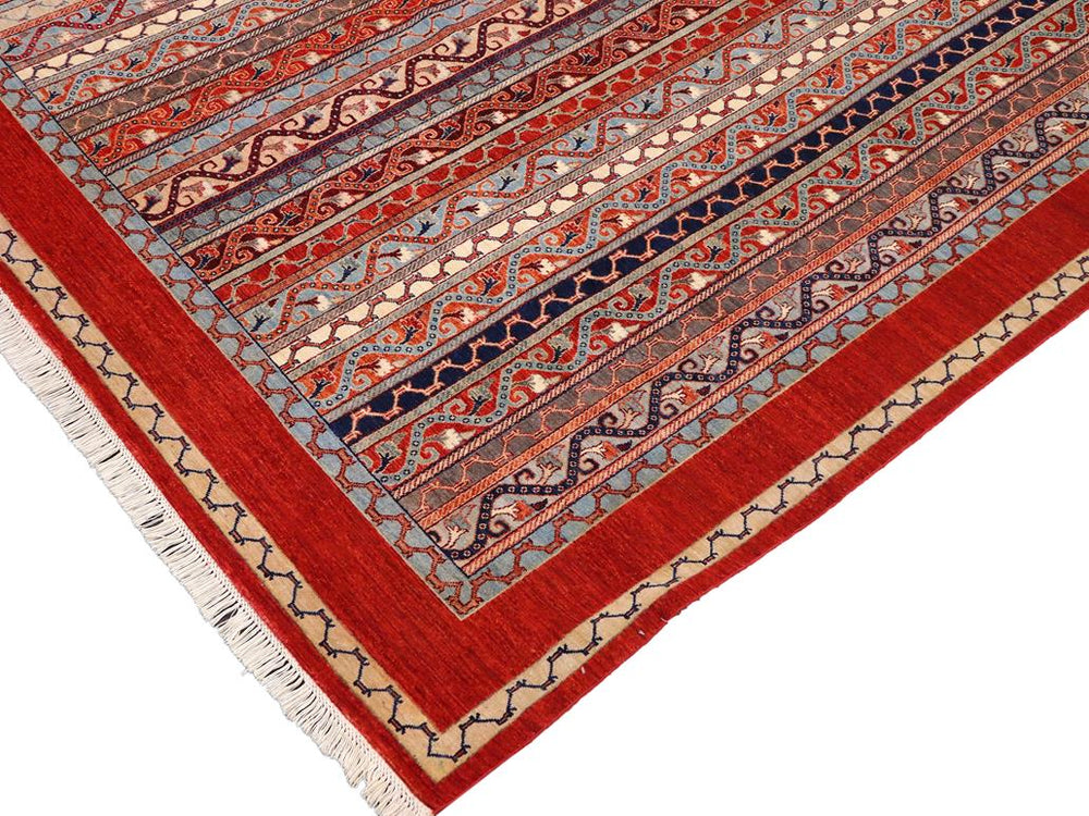 handmade Transitional Shawl Red Rust Hand Knotted RECTANGLE 100% WOOL area rug 9x12