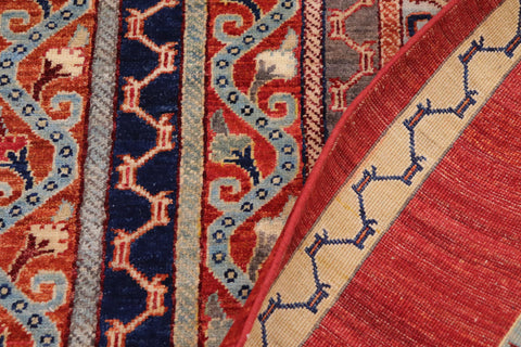 handmade Transitional Shawl Red Rust Hand Knotted RECTANGLE 100% WOOL area rug 9x12