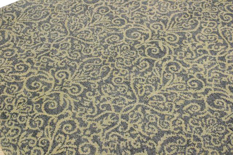 handmade Transitional Cryena Lt. Blue Lt. Green Hand Knotted RECTANGLE WOOL&SILK area rug 5' x 7'