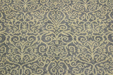 handmade Transitional Cryena Lt. Blue Lt. Green Hand Knotted RECTANGLE WOOL&SILK area rug 5' x 7'
