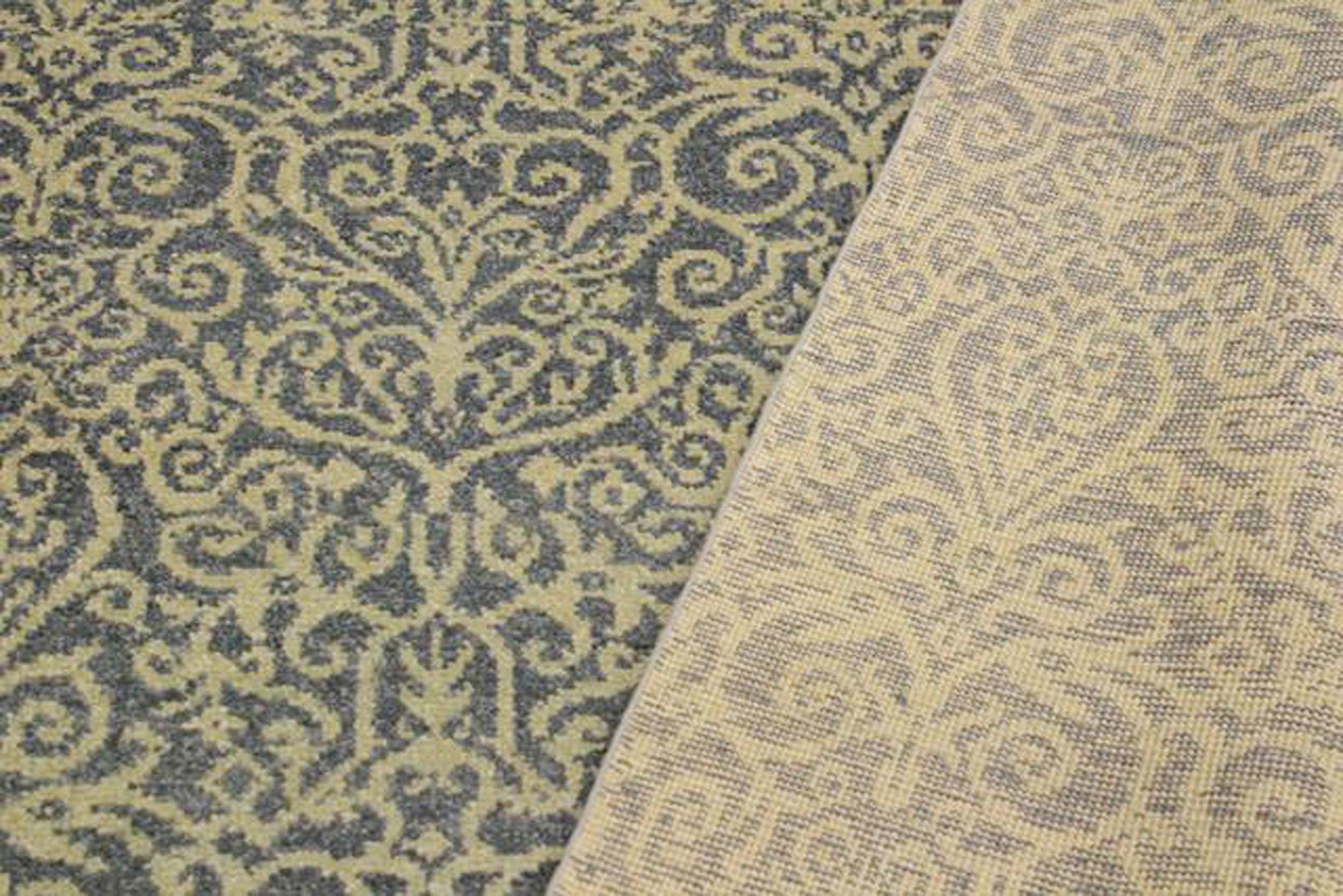 handmade Transitional Cryena Lt. Blue Lt. Green Hand Knotted RECTANGLE WOOL&SILK area rug 5' x 7'