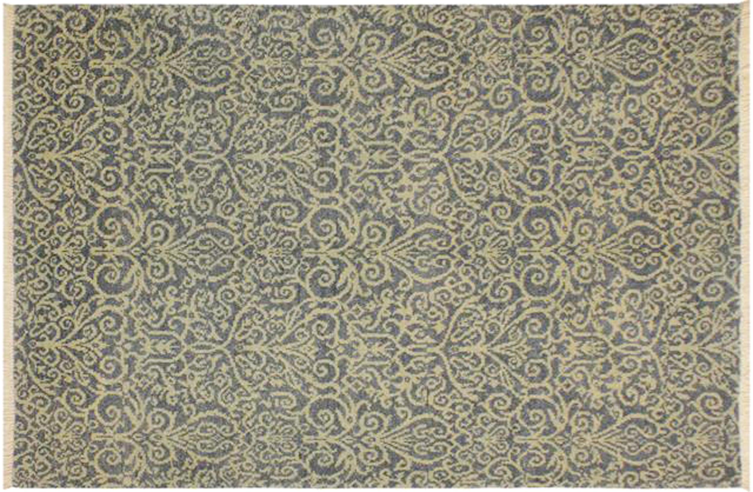 handmade Transitional Cryena Lt. Blue Lt. Green Hand Knotted RECTANGLE WOOL&SILK area rug 5' x 7'