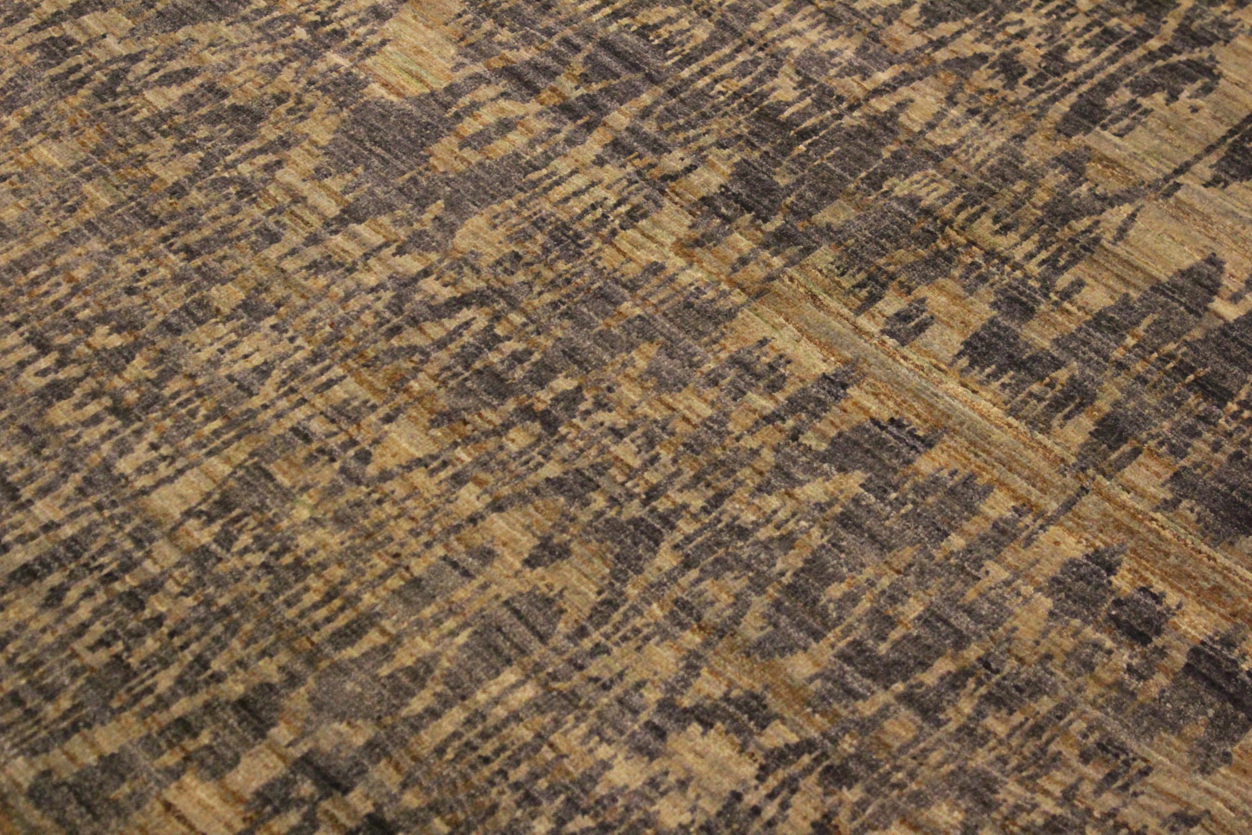 handmade Modern Kafkaz Gray Blue Hand Knotted RECTANGLE 100% WOOL area rug 4' x 6'
