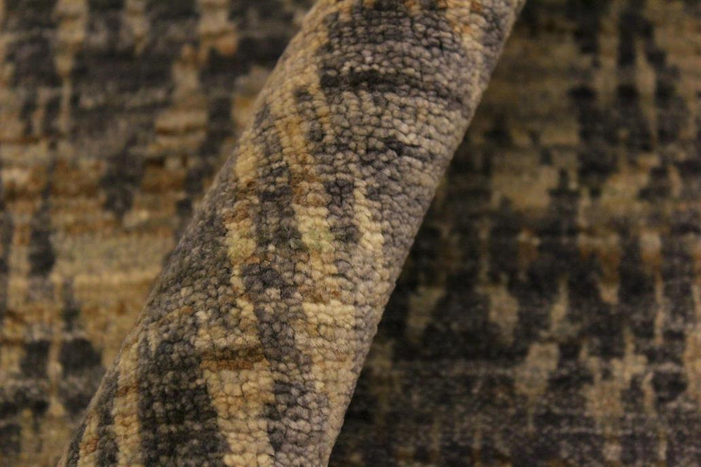 handmade Modern Kafkaz Gray Blue Hand Knotted RECTANGLE 100% WOOL area rug 4X6