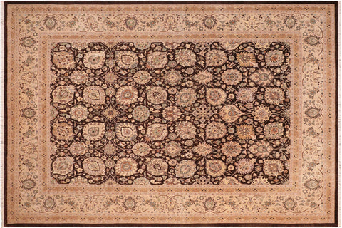 handmade Transitional Design Brown Beige Hand Knotted RECTANGLE 100% WOOL area rug 8' x 10'