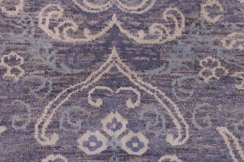 handmade Modern Kafkaz Gray Gray Hand Knotted RECTANGLE WOOL&SILK area rug 2' x 3'