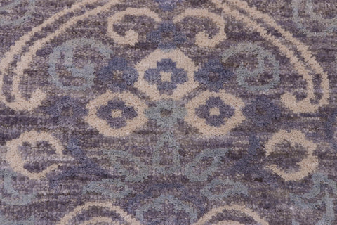 handmade Modern Kafkaz Gray Gray Hand Knotted RECTANGLE WOOL&SILK area rug 2' x 3'