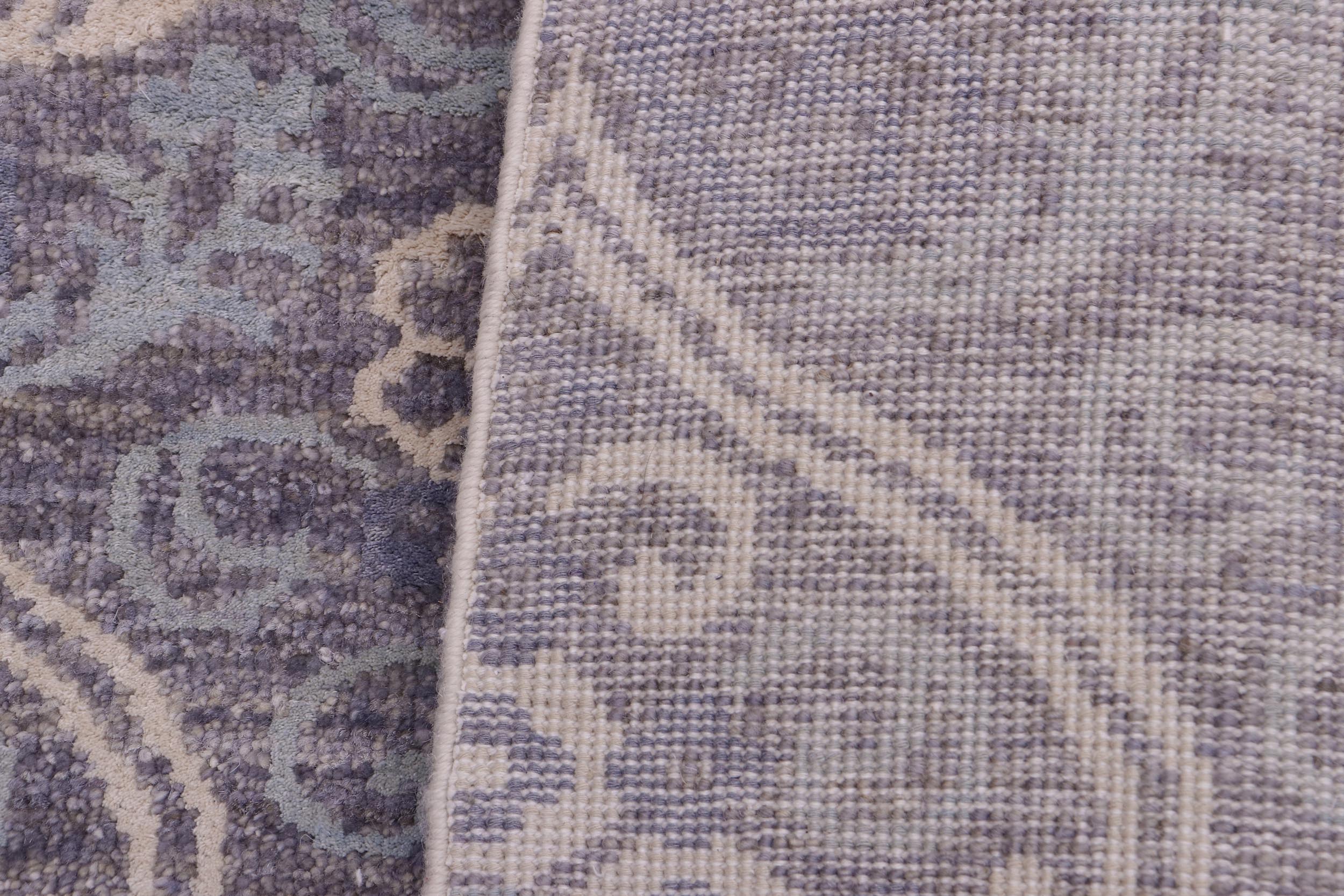 handmade Modern Kafkaz Gray Gray Hand Knotted RECTANGLE WOOL&SILK area rug 2' x 3'